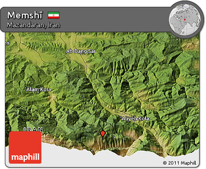 Satellite 3D Map of Memshī