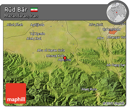 Satellite 3D Map of Rūd Bār