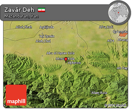 Satellite 3D Map of Zavār Deh