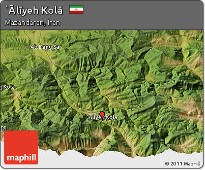 Satellite 3D Map of `Ālīyeh Kolā