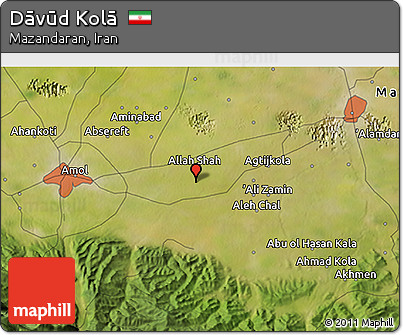 Satellite 3D Map of Dāvūd Kolā