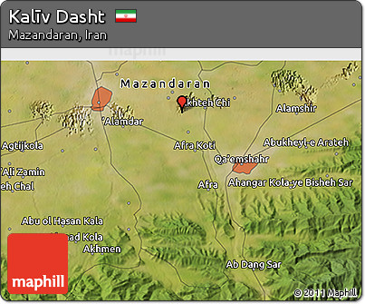 Satellite 3D Map of Kalīv Dasht