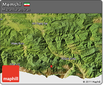 Satellite 3D Map of Memshī