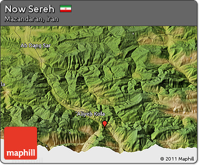 Satellite 3D Map of Now Sereh