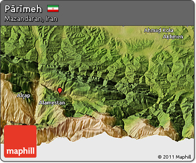 Satellite 3D Map of Pārīmeh