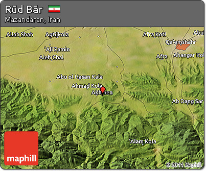 Satellite 3D Map of Rūd Bār