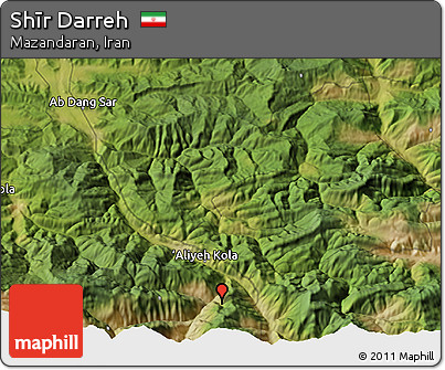 Satellite 3D Map of Shīr Darreh