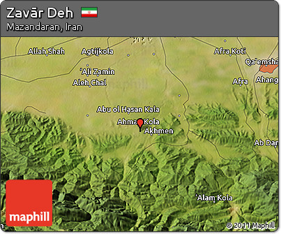 Satellite 3D Map of Zavār Deh