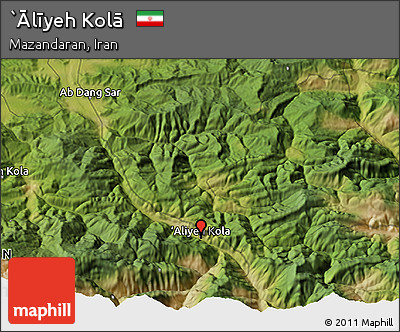 Satellite 3D Map of `Ālīyeh Kolā