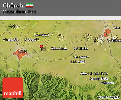 Satellite 3D Map of Chāreh