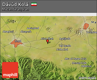Satellite 3D Map of Dāvūd Kolā