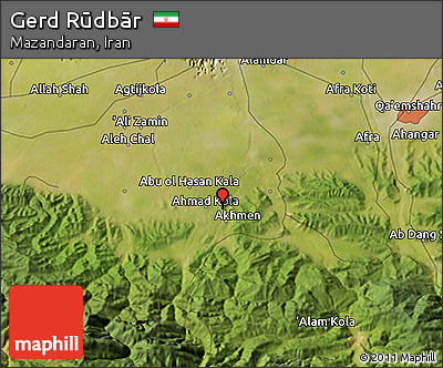 Satellite 3D Map of Gerd Rūdbār