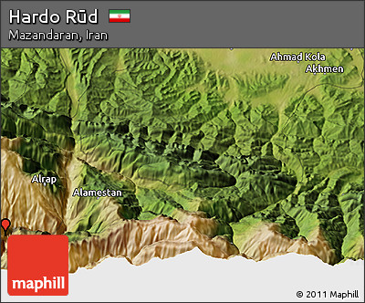 Satellite 3D Map of Hardo Rūd