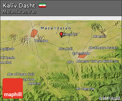 Satellite 3D Map of Kalīv Dasht