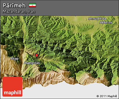 Satellite 3D Map of Pārīmeh