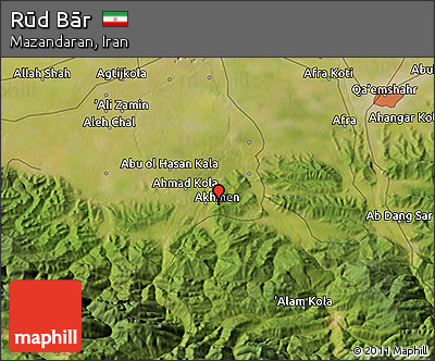 Satellite 3D Map of Rūd Bār