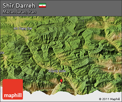 Satellite 3D Map of Shīr Darreh