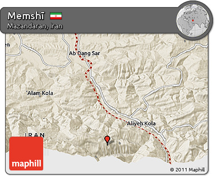 Shaded Relief 3D Map of Memshī