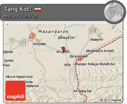 Shaded Relief 3D Map of Sang Kotī