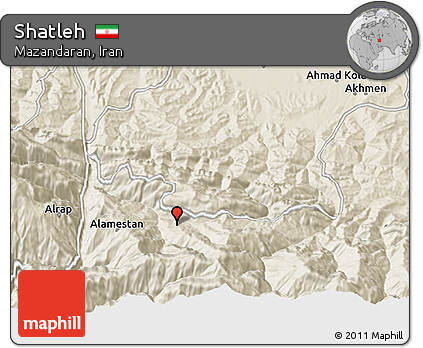 Shaded Relief 3D Map of Shatleh