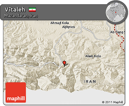 Shaded Relief 3D Map of Vītaleh