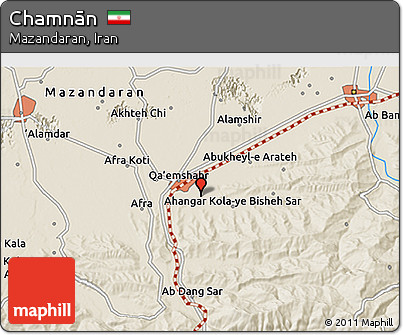 Shaded Relief 3D Map of Chamnān