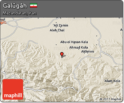 Shaded Relief 3D Map of Galūgāh
