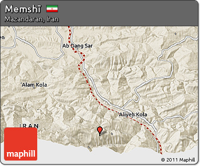 Shaded Relief 3D Map of Memshī