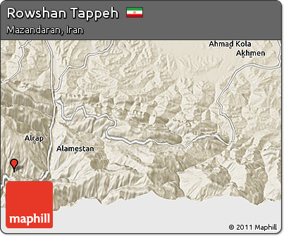 Shaded Relief 3D Map of Rowshan Tappeh