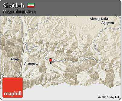 Shaded Relief 3D Map of Shatleh