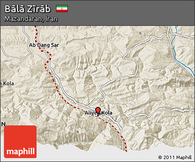 Shaded Relief 3D Map of Bālā Zīrāb