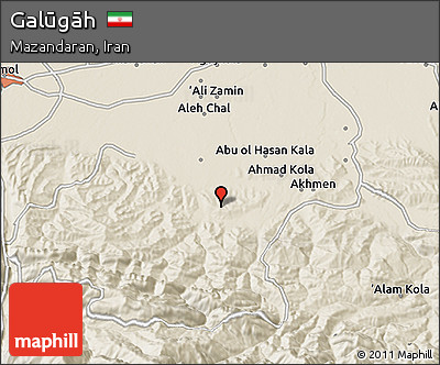 Shaded Relief 3D Map of Galūgāh