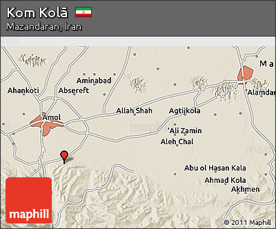 Shaded Relief 3D Map of Kom Kolā