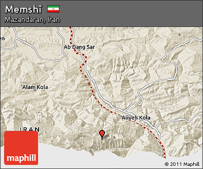 Shaded Relief 3D Map of Memshī