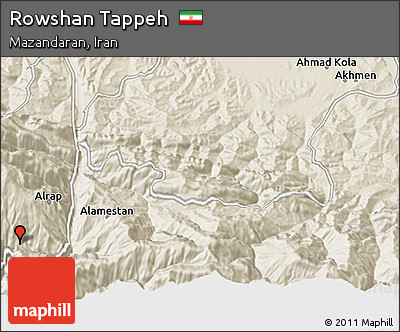 Shaded Relief 3D Map of Rowshan Tappeh