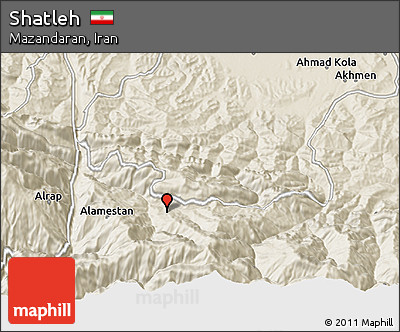 Shaded Relief 3D Map of Shatleh
