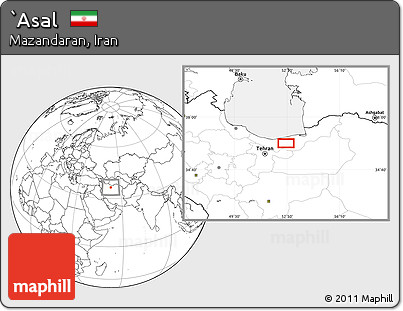 Blank Location Map of `Asal