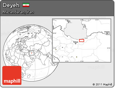Blank Location Map of Deyeh