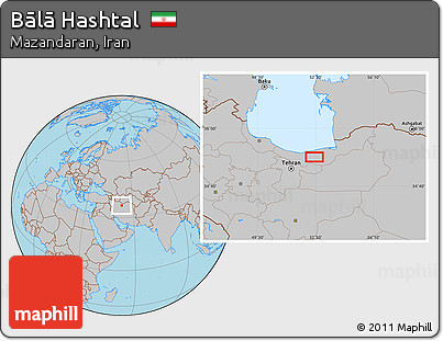 Gray Location Map of Bālā Hashtal