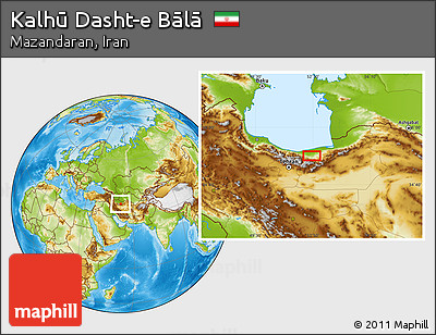 Physical Location Map of Kalhū Dasht-e Bālā