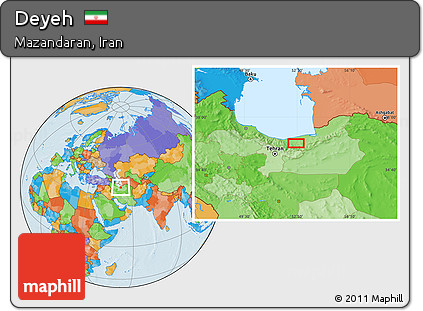 Political Location Map of Deyeh