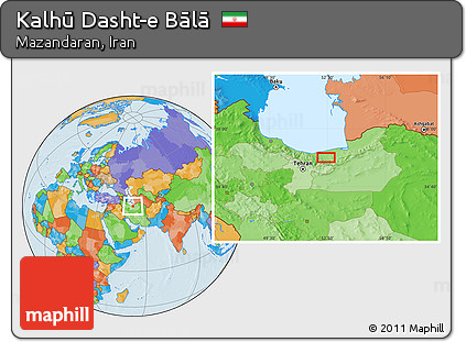 Political Location Map of Kalhū Dasht-e Bālā