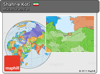 Political Location Map of Shahr-e Kotī