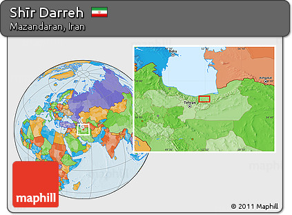 Political Location Map of Shīr Darreh