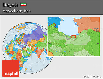 Political Location Map of Deyeh