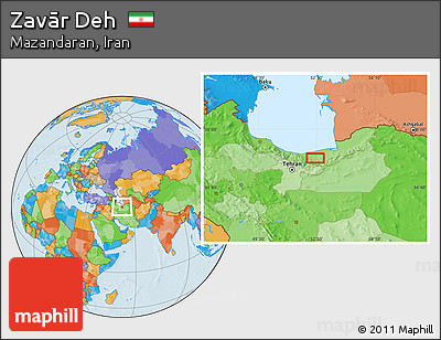 Political Location Map of Zavār Deh