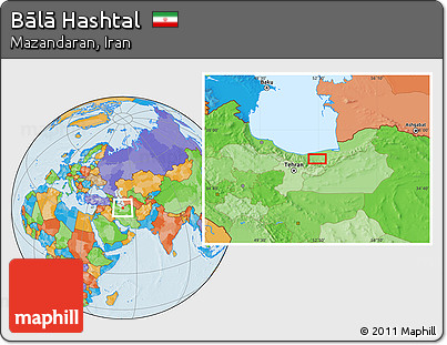 Political Location Map of Bālā Hashtal