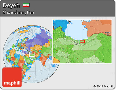 Political Location Map of Deyeh