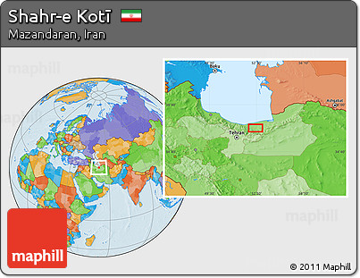 Political Location Map of Shahr-e Kotī
