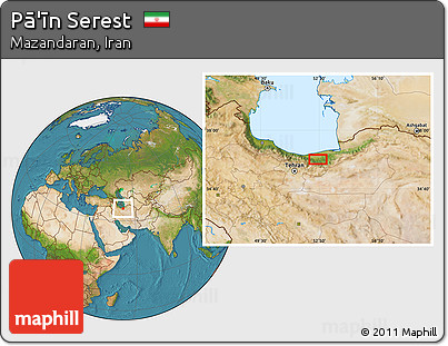 Satellite Location Map of Pā'īn Serest